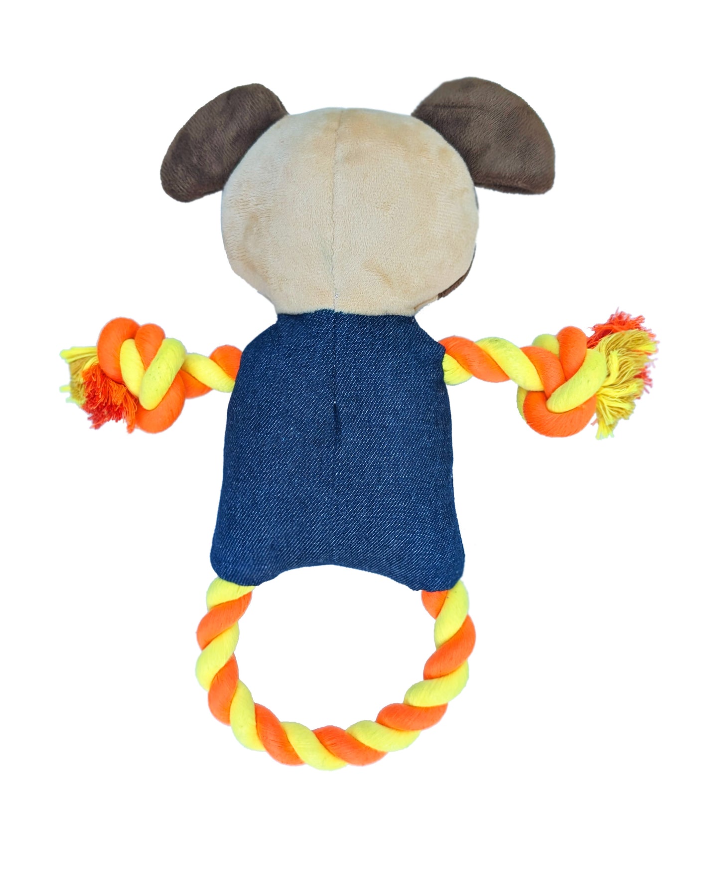 14" Robot Dog Plush Dog Toy with Rope