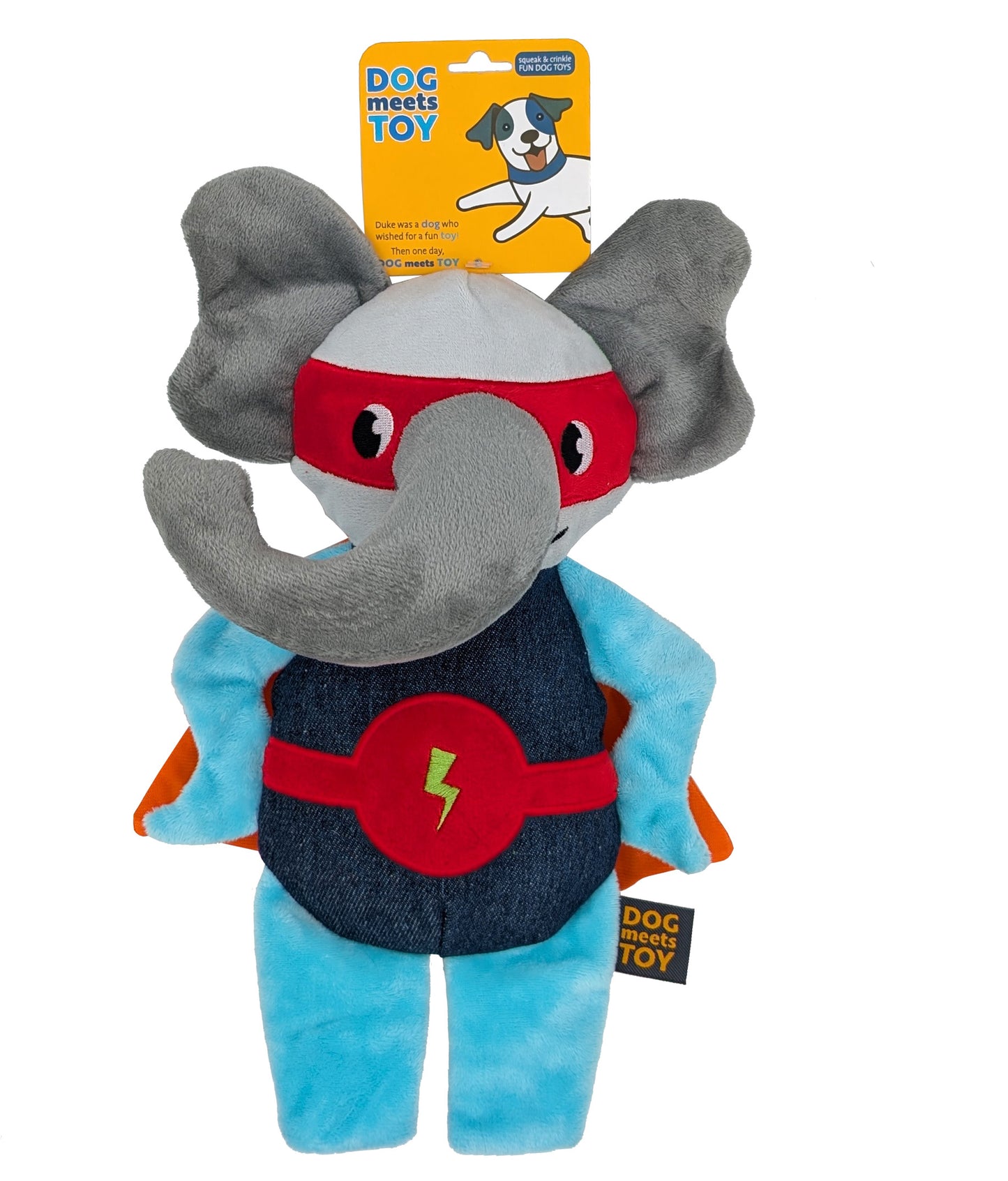 12" Super Elephant Plush Dog Toy