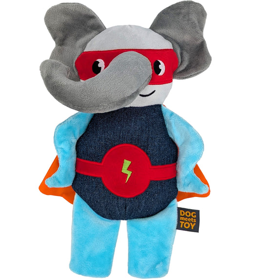 12" Super Elephant Plush Dog Toy