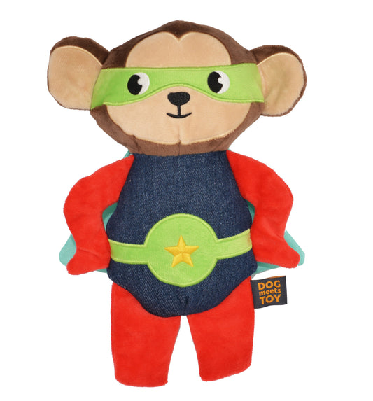 12" Super Monkey Plush Dog Toy